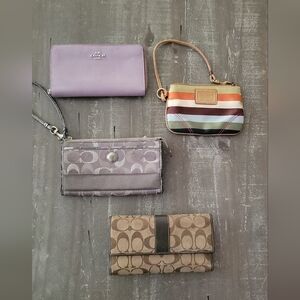 Preloved *Coach Bundleof 4 Fair Condition Wallets